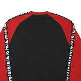 LOTTO Mens Black & Red Sweatshirt Crew Neck L Sports Logo Tape