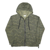 TWIN TIP Womens Green Camouflage Hooded Jacket XL Cotton Blend Zip Casual