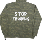 TWIN TIP Womens Green Camouflage Hooded Jacket XL Cotton Blend Zip Casual