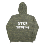 TWIN TIP Womens Green Camouflage Hooded Jacket XL Cotton Blend Zip Casual