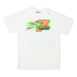 CHASE AUTHENTICS Mens White Danica Patrick Graphic T-Shirt M Short Sleeve Crew