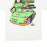 CHASE AUTHENTICS Mens White Danica Patrick Graphic T-Shirt M Short Sleeve Crew
