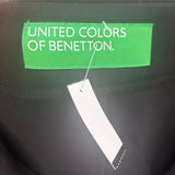 Benetton Mini Skirt - 28W UK 8 Black Cotton