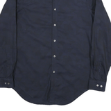 CALVIN KLEIN Mens Blue Shirt M Polyester Blend Long Sleeve Button Collar