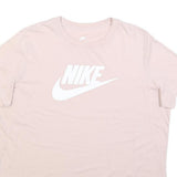 NIKE Womens Pink XL Classic Crew Neck Cotton Blend T-Shirt Logo Print