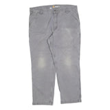 CARHARTT Mens Grey Cotton Blend Relaxed Fit Straight Leg Trousers W38 L30
