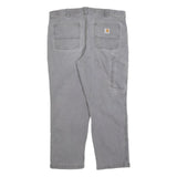 CARHARTT Mens Grey Cotton Blend Relaxed Fit Straight Leg Trousers W38 L30
