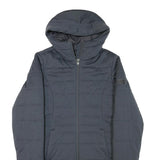 BERGHAUS Womens Black Outdoor Jacket UK 12 Polyester Blend Zip Hooded Quilted