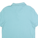 NAUTICA Mens Blue Short Sleeve Plain Polo Shirt M Cotton Blend Casual