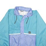 AQUA GUARD Mens Blue & Lilac Waterproof Jacket L Polyamide Blend Plain
