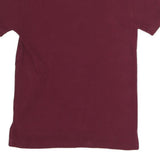 POLO RALPH LAUREN Mens Maroon Short Sleeve Plain Polo Shirt S Slim Fit