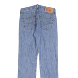 LEVI'S 501 Mens Jeans Blue Regular Straight Denim Medium W32 L34 Classic Button
