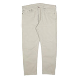 LEVI'S Mens Regular Fit Beige Cotton Blend Trousers W38 L30 Zip Closure Classic