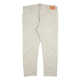 LEVI'S Mens Regular Fit Beige Cotton Blend Trousers W38 L30 Zip Closure Classic