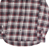 JACHS Mens Red Black & White Plaid Shirt L Cotton Blend Casual Long Sleeve