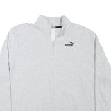 PUMA Womens Grey 1/4 Zip Sweatshirt 3XL Cotton Blend Pullover Casual