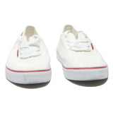 LEVI'S Womens Canvas Trainers White UK 3.5 Casual Lace-Up Lightweight Shoe
