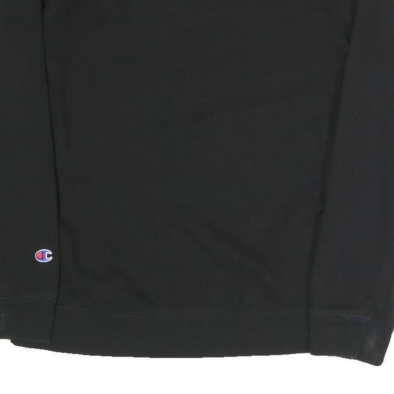 CHAMPION Girls Black Cotton Blend Crew Neck XL Sweatshirt Pullover