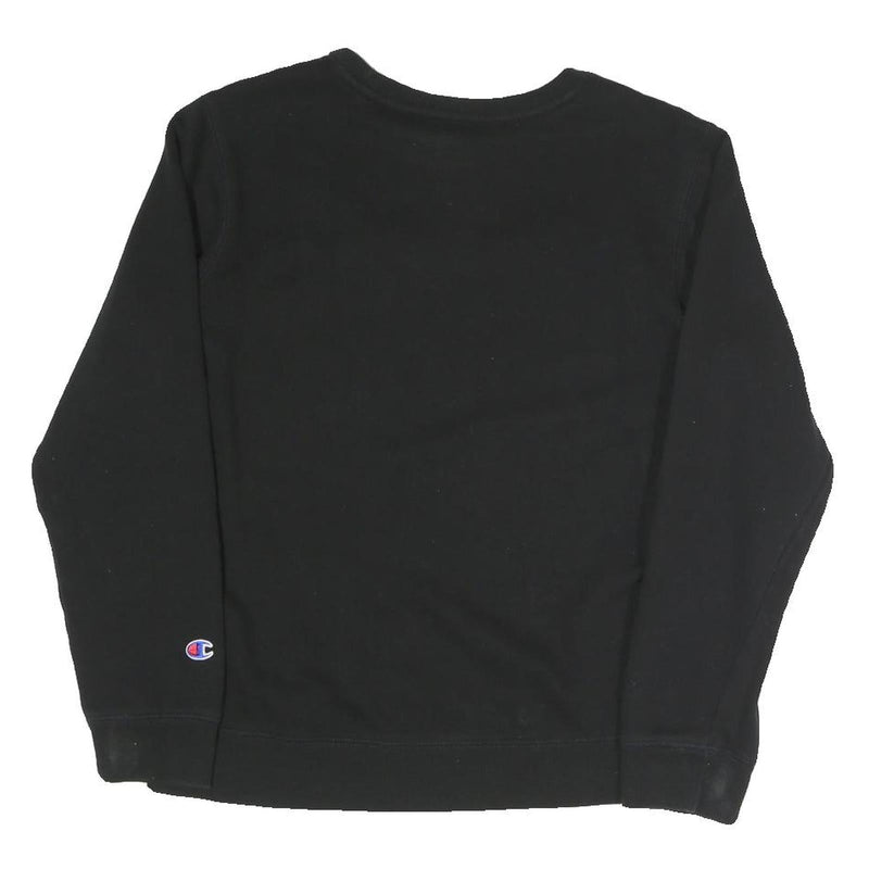 CHAMPION Girls Black Cotton Blend Crew Neck XL Sweatshirt Pullover