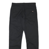 DICKIES Mens Cotton Blend Black Regular Straight Trousers Zip Closure W32 L31