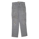 CARHARTT Mens Grey Regular Fit Straight Denim Jeans W32 L32 Workwear Utility