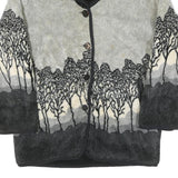 Womens Black Grey Button Jacket XL Polyester Blend Plain Fitted Stylish Winter