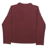 PATAGONIA Womens Maroon Jumper Plain 1/4 Zip Pullover M Polyester Outdoor