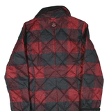 PENDLETON Womens Red & Black Quilted Jacket M Polyester Blend Zip Closure