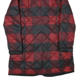 PENDLETON Womens Red & Black Quilted Jacket M Polyester Blend Zip Closure