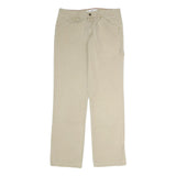 TOMMY HILFIGER Mens Cotton Beige Regular Straight Trousers W30 L29 Casual