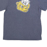 NIKE Mens Blue Yellow Graphic T-Shirt L Short Sleeve Crew Neck Cotton Blend