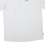 JACK WOLFSKIN Mens White & Grey Checked Short Sleeve Shirt XL Outdoor Casual