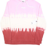 FILA Mens Pink & Burgundy Tie Dye Pullover Hoodie M Cotton Blend Casual