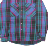 PRIVATE PROPERTY Mens Blue & Pink Checked Cotton Shirt L Casual Button Front