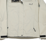 JACK WOLFSKIN Womens Beige & Brown Outdoor Jacket XL Polyester Blend Plain Zip