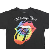 THE ROLLING STONES Mens Black Tie Dye Graphic T-Shirt L Short Sleeve Crew Neck