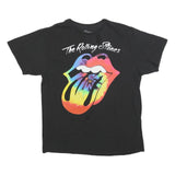 THE ROLLING STONES Mens Black Tie Dye Graphic T-Shirt L Short Sleeve Crew Neck