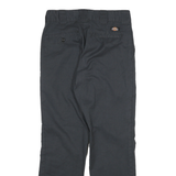 DICKIES Mens Cotton Blend Black Regular Straight Trousers W28 L28 Workwear Zip
