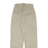 DICKIES Mens Cotton Blend Beige Regular Fit Straight Leg Trousers W24 L26