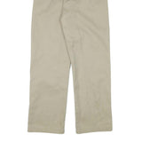 DICKIES Mens Cotton Blend Beige Regular Fit Straight Leg Trousers W24 L26