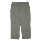 CARHARTT Mens Regular Fit Straight Cotton Blend Workwear Jeans W40 L30 Olive