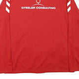 HUMMEL Mens Red Zip Jacket L Polyester Blend Plain Sportswear Training Track Top