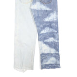 LEVI'S 501 Mens Jeans Blue & White Regular Straight Denim Light W33 L27 Button