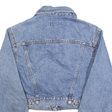 BENETTON Womens Blue Denim Button Jacket S Cotton Classic Crop Casual