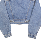 BENETTON Womens Blue Denim Button Jacket S Cotton Classic Crop Casual