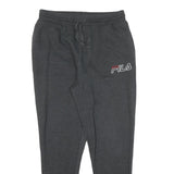FILA Mens Joggers Black XL W32 L30 Regular Fit Tapered Leg Cotton Casual