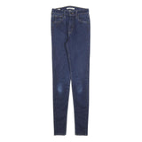 LEVI'S Womens Jeans Blue Slim Skinny Denim Medium W25 L32 Zip Cotton Blend