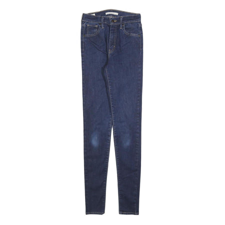 LEVI'S Womens Jeans Blue Slim Skinny Denim Medium W25 L32 Zip Cotton Blend