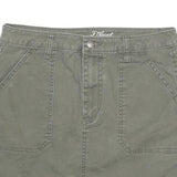 UNIVERSAL THREAD Womens Green Cotton Blend Mini Skirt M Casual Pockets Zip