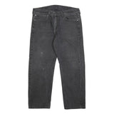 LEVI'S 505 Mens Jeans Black Regular Straight Denim Medium W38 L30 Classic Fit